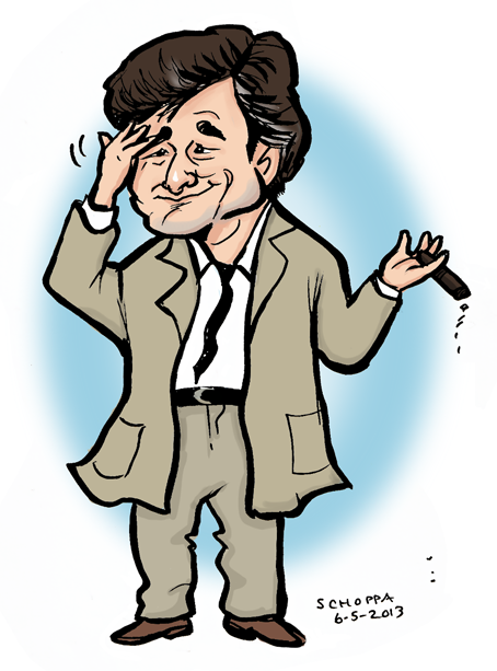 Peter Falk as Columbo Caricature