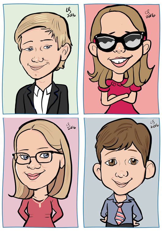 Live tablet caricatures at a Bar Mitzvah