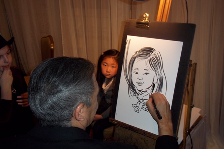 Caricatures at Tea Party for THEARC March 2, 2013