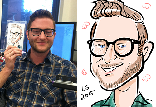 A team member at The Motley Fool with his digital sketch!