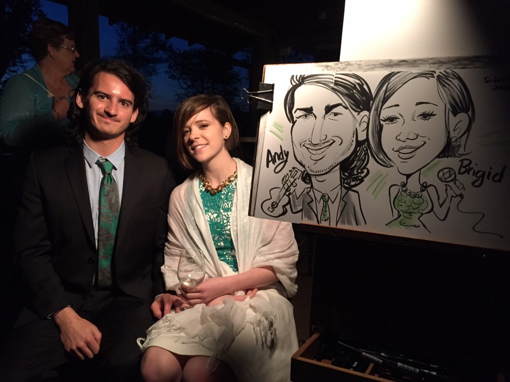 Live caricatures at winery in Northern Virginia