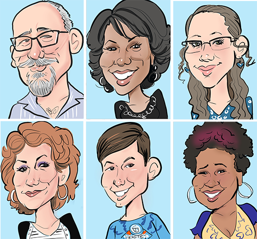 Live digital caricatures at Maryland conference