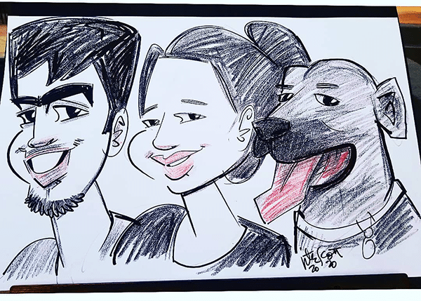 National Dog Day Caricature